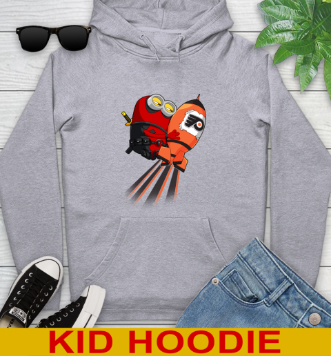 NHL Hockey Philadelphia Flyers Deadpool Minion Marvel Shirt Youth Hoodie 6
