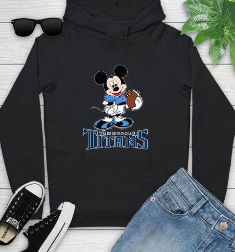 NFL Football Tennessee Titans Cheerful Mickey Mouse Shirt Youth Hoodie