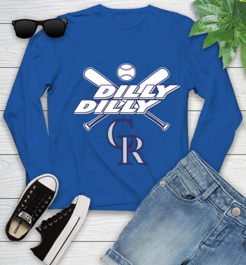 MLB Colorado Rockies Dilly Dilly Baseball Sports Youth Long Sleeve 9