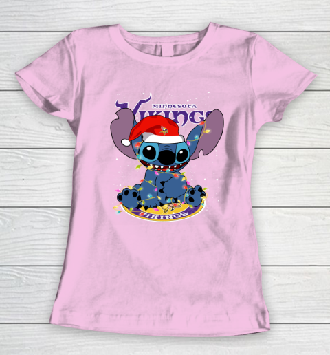 Minnesota Vikings NFL Football noel stitch Christmas Women's T-Shirt 6
