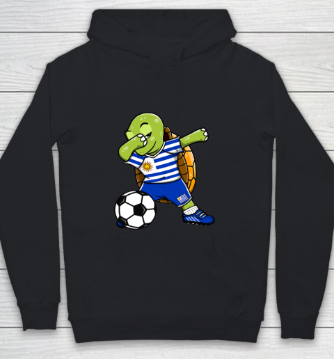Dabbing Turtle Uruguay Soccer Fans Jersey Uruguayan Football Youth Hoodie