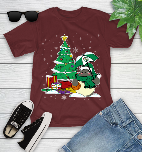 Boston Celtics NBA Basketball Cute Tonari No Totoro Christmas Sports Youth T-Shirt 14
