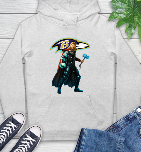 NFL Thor Avengers Endgame Football Baltimore Ravens Hoodie