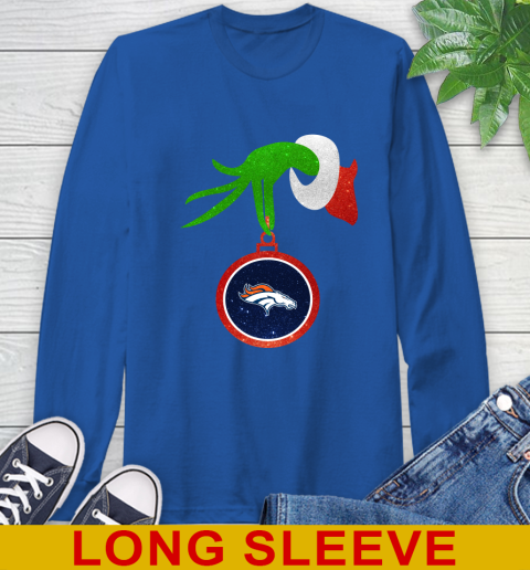 Denver Broncos Grinch Merry Christmas NFL Football Long Sleeve T-Shirt 9