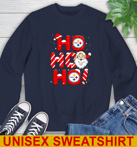 Pittsburgh Steelers NFL Football Ho Ho Ho Santa Claus Merry Christmas Shirt Sweatshirt 2