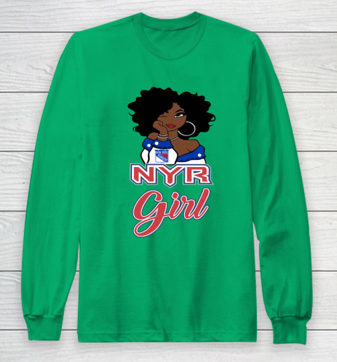 New York Rangers Girl NHL Long Sleeve T-Shirt 7