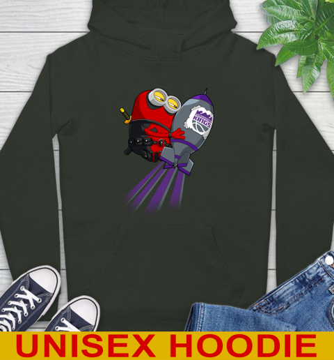 NBA Basketball Sacramento Kings Deadpool Minion Marvel Shirt Hoodie - Image 13