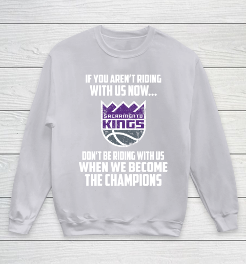 NBA Sacramento Kings Basketball We Become The Champions Youth Sweatshirt 3