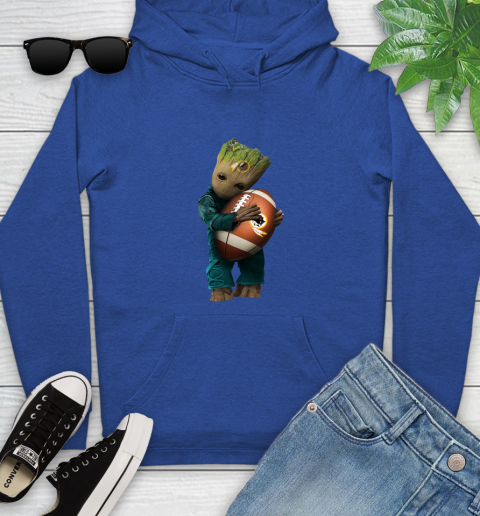 NFL Groot Guardians Of The Galaxy Football Sports Washington Redskins Youth Hoodie 9
