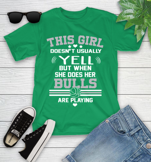 Chicago Bulls NBA Basketball I Yell When My Team Is Playing Youth T-Shirt 8
