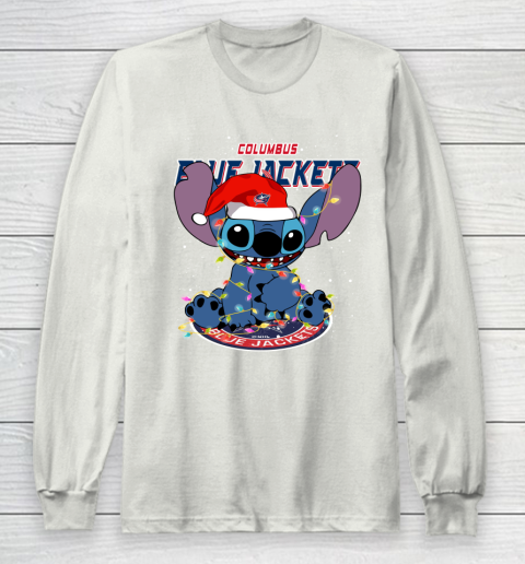 Columbus Blue Jackets NHL Hockey noel stitch Christmas Long Sleeve T-Shirt 9