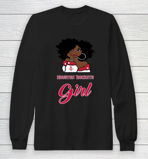 Houston Rockets Girl NBA Long Sleeve T-Shirt