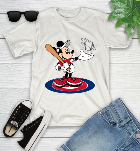 Chicago Cubs Mickey Mouse x Chicago Cubs White Baseball Jersey