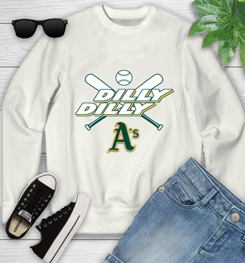 MLB Oakland Athletics Dilly Dilly Baseball Sports Youth Sweatshirt