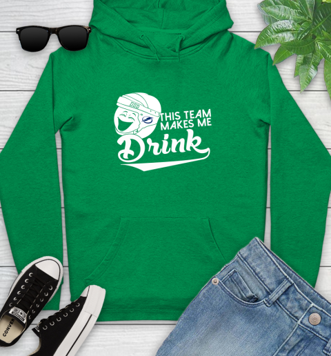 Tampa Bay Lightning NHL Hockey This Team Makes Me Drink Adoring Fan Youth Hoodie 9