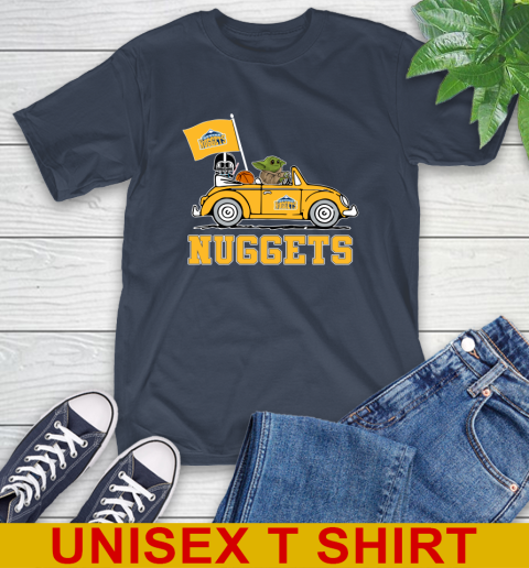 NBA Basketball Denver Nuggets Darth Vader Baby Yoda Driving Star Wars Shirt T-Shirt 4