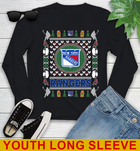 New York Rangers Merry Christmas NHL Hockey Loyal Fan Youth Long Sleeve