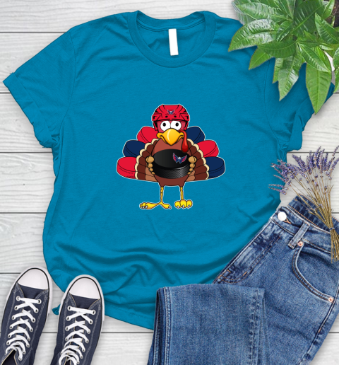 Washington Capitals Turkey Thanksgiving Day Women's T-Shirt 7