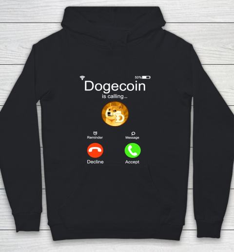 Dogecoin is Calling Funny Crypto Doge Coin Meme Youth Hoodie