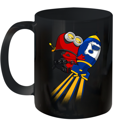 NHL Hockey St.Louis Blues Deadpool Minion Marvel Shirt Ceramic Mug 11oz