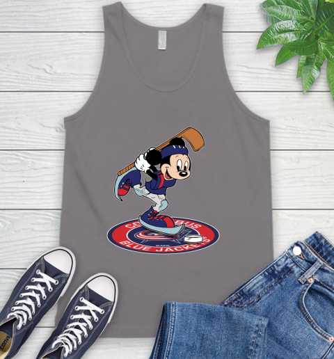 NHL Hockey Columbus Blue Jackets Cheerful Mickey Disney Shirt Tank Top 7