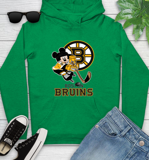 NHL Boston Bruins Mickey Mouse Disney Hockey T Shirt Youth Hoodie 7