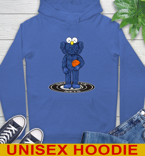 NBA Basketball Brooklyn Nets Kaws Bff Blue Figure Shirt Hoodie 9