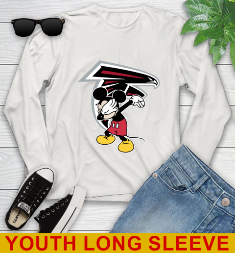 Atlanta Falcons NFL Football Dabbing Mickey Disney Sports Youth Long Sleeve 12