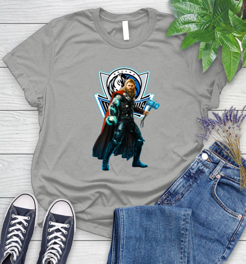 NBA Thor Avengers Endgame Basketball Dallas Mavericks Women's T-Shirt 10
