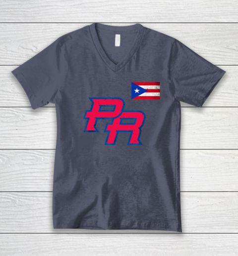 Puerto Rico 2023 Baseball Flag Pride red Boricua Puerto Rico V-Neck T-Shirt 6