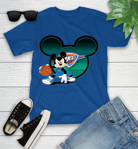 NBA Oklahoma City Thunder Mickey Mouse Disney Basketball Youth T-Shirt 21