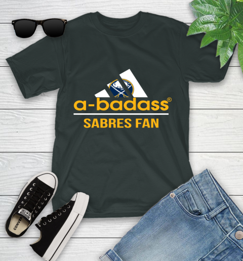 NHL A Badass Buffalo Sabres Fan Adidas Hockey Sports Youth T-Shirt 6