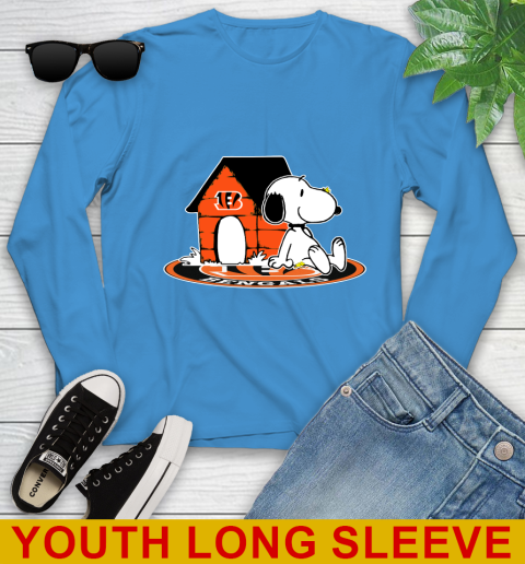 NFL Football Cincinnati Bengals Snoopy The Peanuts Movie Shirt Youth Long Sleeve 8