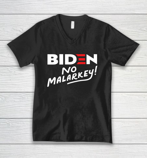 Biden No Malarkey V-Neck T-Shirt