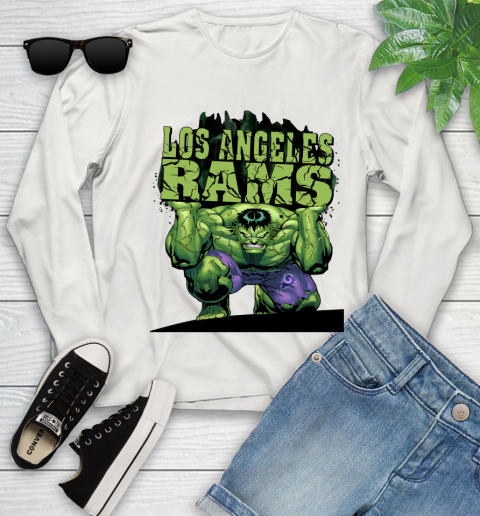 Los Angeles Rams NFL Football Incredible Hulk Marvel Avengers Sports Youth Long Sleeve 12