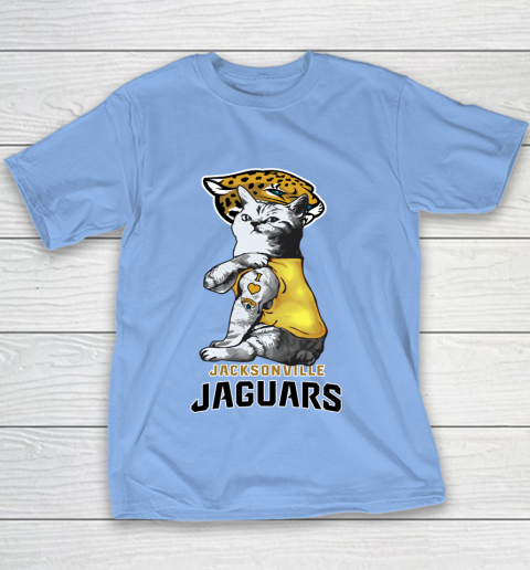 NFL Football My Cat Loves Jacksonville Jaguars Youth T-Shirt 8