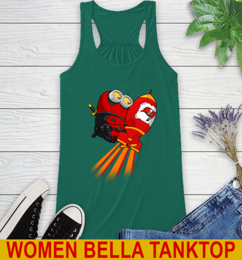 NFL Football Tampa Bay Buccaneers Deadpool Minion Marvel Shirt Racerback Tank 5