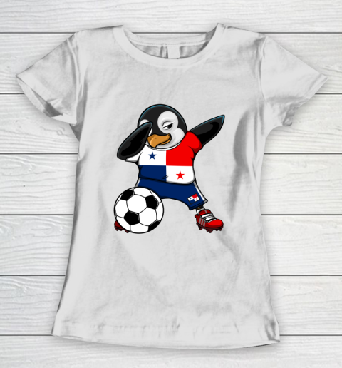 Dabbing Penguin Panama Soccer Fans Jersey Football Lovers Women's T-Shirt