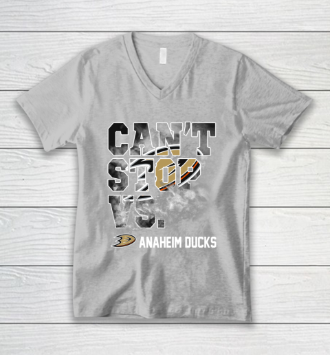 NHL Anaheim Ducks Hockey Can't Stop Vs V-Neck T-Shirt 3