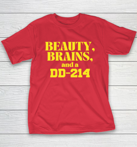 Beauty Brains And A DD-214 Youth T-Shirt 7