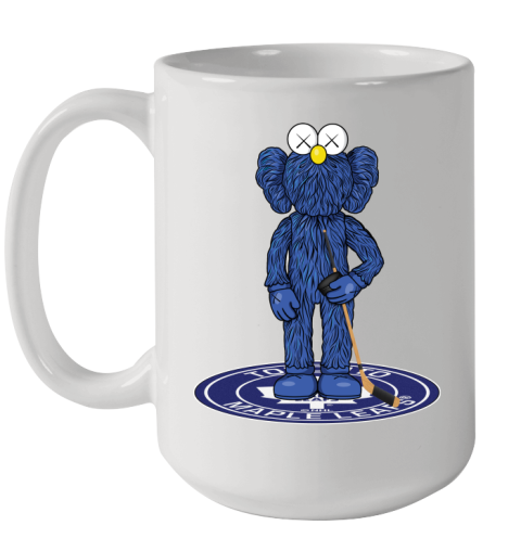 NHL Hockey Toronto Maple Leafs Kaws Bff Blue Figure Shirt Ceramic Mug 15oz