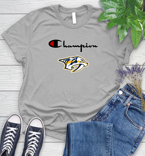 NHL Hockey Nashville Predators Champion Shirt Women's T-Shirt 3