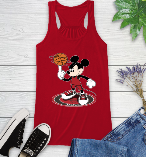 NBA Basketball Chicago Bulls Cheerful Mickey Disney Shirt Racerback Tank 6