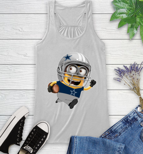 NFL Dallas Cowboys Minions Disney Football Sports Racerback Tank