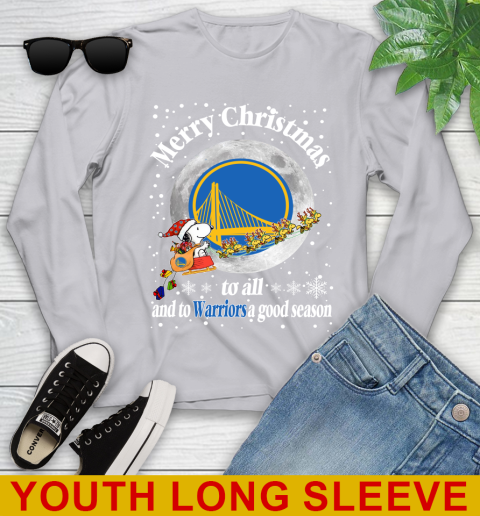 Golden State Warriors Merry Christmas To All And To Warriors A Good Season NBA Basketball Sports Youth Long Sleeve 5