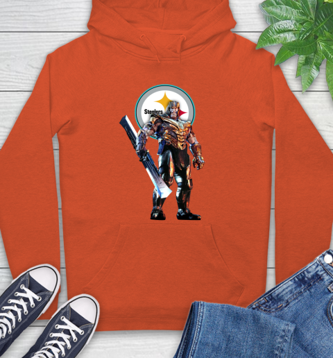 NFL Thanos Gauntlet Avengers Endgame Football Pittsburgh Steelers Hoodie 5