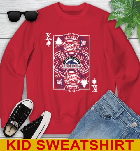 Colorado Rockies MLB Baseball The King Of Spades Death Cards Shirt Youth Sweatshirt 7