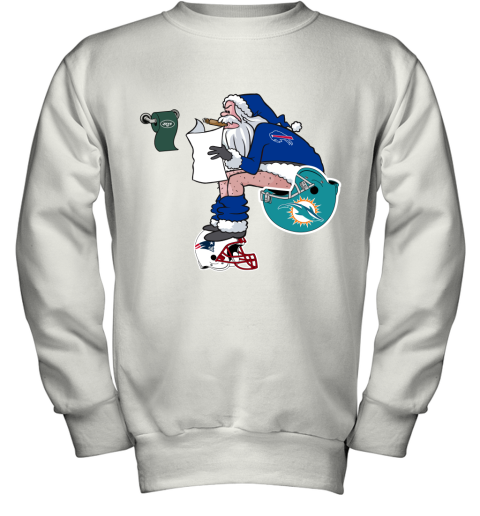 Santa Claus Buffalo Bills Shit On Other Teams Christmas Youth Sweatshirt