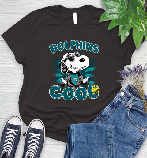 NFL Football Miami Dolphins Cool Snoopy Shirt Women's T-Shirt 9