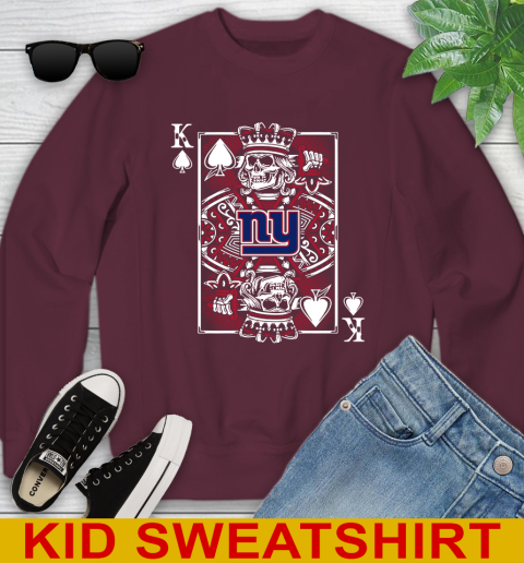 New York Giants NFL Football The King Of Spades Death Cards Shirt Youth Sweatshirt 4